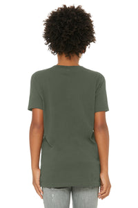 BELLA+CANVAS  Youth Jersey Short Sleeve Tee - Military Green Back