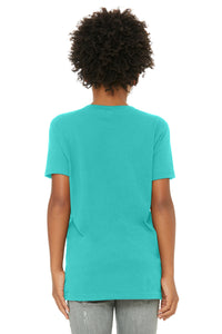 BELLA+CANVAS  Youth Jersey Short Sleeve Tee - Teal Back
