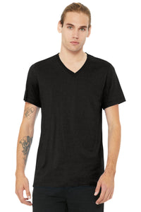 BELLA+CANVAS Unisex Heather CVC V-Neck Tee BC3005CVC - Black Heather