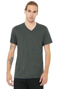 BELLA+CANVAS Unisex Heather CVC V-Neck Tee BC3005CVC - Deep Heather