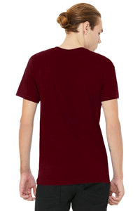 BELLA+CANVAS Unisex Heather CVC V-Neck Tee BC3005CVC - Heather Cardinal Back