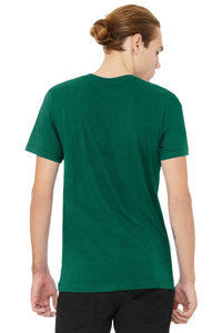 BELLA+CANVAS Unisex Heather CVC V-Neck Tee BC3005CVC - Heather Grass Green Back