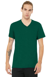 BELLA+CANVAS Unisex Heather CVC V-Neck Tee BC3005CVC - Heather Grass Green