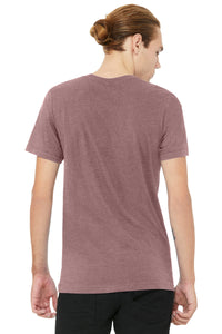 BELLA+CANVAS Unisex Heather CVC V-Neck Tee BC3005CVC - Heather Mauve Back