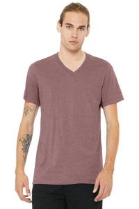 BELLA+CANVAS Unisex Heather CVC V-Neck Tee BC3005CVC - Heather Mauve