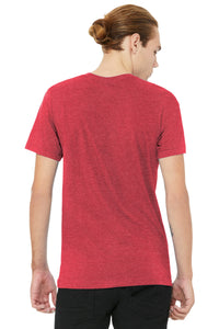 BELLA+CANVAS Unisex Heather CVC V-Neck Tee BC3005CVC - Heather Red Back