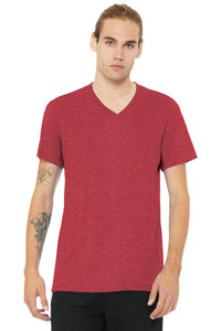 BELLA+CANVAS Unisex Heather CVC V-Neck Tee BC3005CVC - Heather Red