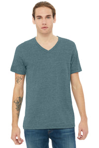 BELLA+CANVAS Unisex Heather CVC V-Neck Tee BC3005CVC - Heather Slate