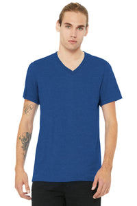 BELLA+CANVAS Unisex Heather CVC V-Neck Tee BC3005CVC - Heather True Royal
