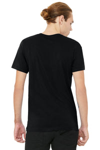 BELLA+CANVAS Unisex Heather CVC V-Neck Tee BC3005CVC - Solid Black Blend Back