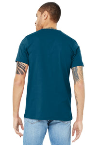 BELLA+CANVAS  Unisex Jersey Short Sleeve V-Neck Tee - Deep Teal Back