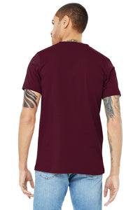 BELLA+CANVAS  Unisex Jersey Short Sleeve V-Neck Tee - Maroon Back
