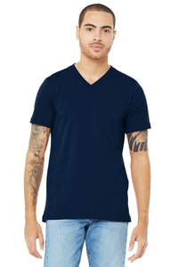 BELLA+CANVAS  Unisex Jersey Short Sleeve V-Neck Tee - Navy