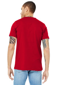 BELLA+CANVAS  Unisex Jersey Short Sleeve V-Neck Tee - Red Back