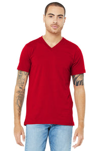 BELLA+CANVAS  Unisex Jersey Short Sleeve V-Neck Tee - Red