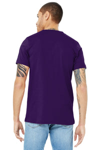 BELLA+CANVAS  Unisex Jersey Short Sleeve V-Neck Tee - Team Purple Back