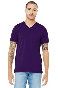 BELLA+CANVAS  Unisex Jersey Short Sleeve V-Neck Tee - Team Purple