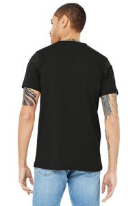 BELLA+CANVAS  Unisex Jersey Short Sleeve V-Neck Tee - Vintage Black Back