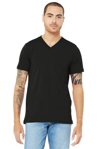 BELLA+CANVAS  Unisex Jersey Short Sleeve V-Neck Tee - Vintage Black
