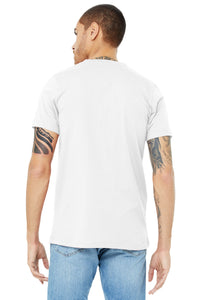 BELLA+CANVAS  Unisex Jersey Short Sleeve V-Neck Tee - White Back