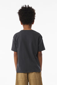 BELLA+CANVAS Youth 6-Ounce Heavyweight Tee BC3010Y - Dark Grey Back