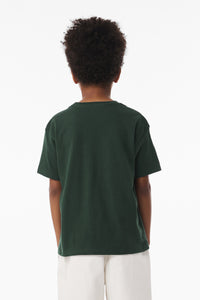 BELLA+CANVAS Youth 6-Ounce Heavyweight Tee BC3010Y - Forest Back