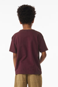 BELLA+CANVAS Youth 6-Ounce Heavyweight Tee BC3010Y - Maroon Back