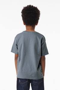 BELLA+CANVAS Youth 6-Ounce Heavyweight Tee BC3010Y - Vintage Denim Back