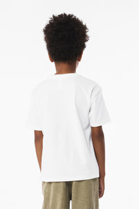 BELLA+CANVAS Youth 6-Ounce Heavyweight Tee BC3010Y - White Back