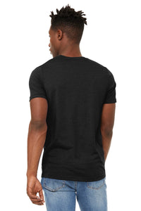 DISCONTINUED BELLA+CANVAS  Unisex Sueded Tee - Black Heather Back