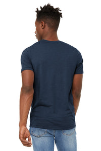 DISCONTINUED BELLA+CANVAS  Unisex Sueded Tee - Heather Navy Back