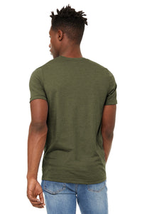DISCONTINUED BELLA+CANVAS  Unisex Sueded Tee - Heather Olive Back