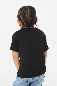 BELLA+CANVAS Toddler Triblend Short Sleeve Tee BC3413T - Solid Black Triblend Back