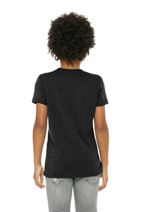 BELLA+CANVAS  Youth Triblend Short Sleeve Tee - Charcoal Black Triblend Back