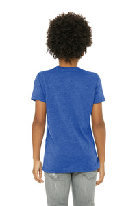 BELLA+CANVAS  Youth Triblend Short Sleeve Tee - True Royal Triblend Back