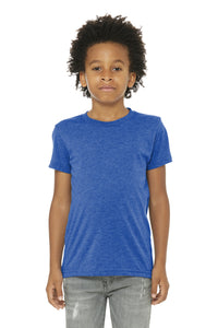 BELLA+CANVAS  Youth Triblend Short Sleeve Tee - True Royal Triblend