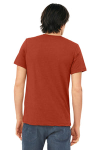 BELLA+CANVAS  Unisex Triblend Short Sleeve Tee - Brick Triblend Back