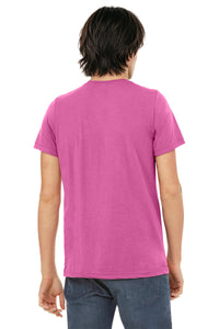 BELLA+CANVAS  Unisex Triblend Short Sleeve Tee - Charity Pink Triblend Back