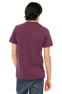 BELLA+CANVAS  Unisex Triblend Short Sleeve Tee - Maroon Triblend Back