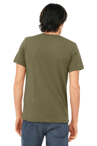 BELLA+CANVAS  Unisex Triblend Short Sleeve Tee - Olive Triblend Back