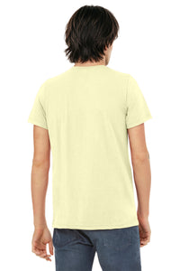 BELLA+CANVAS  Unisex Triblend Short Sleeve Tee - Pale Yellow Triblend Back