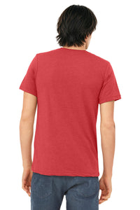 BELLA+CANVAS  Unisex Triblend Short Sleeve Tee - Red Triblend Back