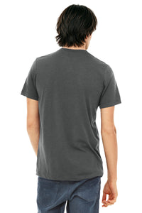 BELLA+CANVAS  Unisex Triblend Short Sleeve Tee - Solid Asphalt Triblend Back