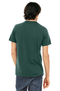 BELLA+CANVAS  Unisex Triblend Short Sleeve Tee - Solid Forest Triblend Back