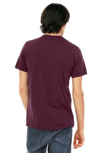 BELLA+CANVAS  Unisex Triblend Short Sleeve Tee - Solid Maroon Triblend Back