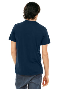 BELLA+CANVAS  Unisex Triblend Short Sleeve Tee - Solid Navy Triblend Back