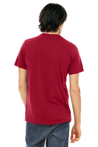 BELLA+CANVAS  Unisex Triblend Short Sleeve Tee - Solid Red Triblend Back
