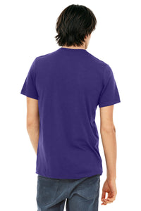 BELLA+CANVAS  Unisex Triblend Short Sleeve Tee - Solid Team Purple Triblend Back