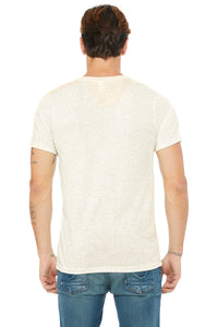 BELLA+CANVAS  Unisex Triblend Short Sleeve V-Neck Te - Oatmeal Triblend Back