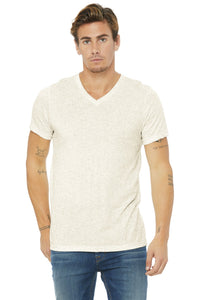 BELLA+CANVAS  Unisex Triblend Short Sleeve V-Neck Te - Oatmeal Triblend